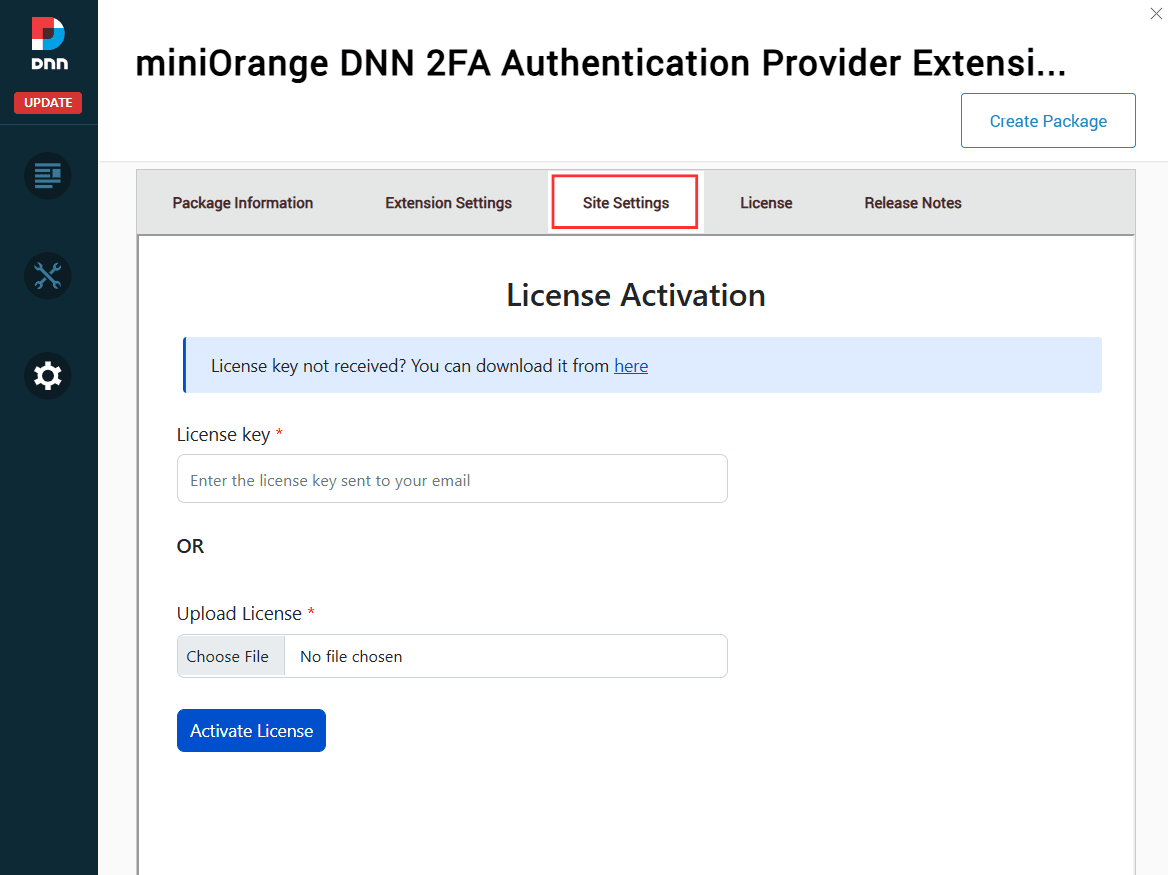DNN 2FA Authentication Provider - Site Settings