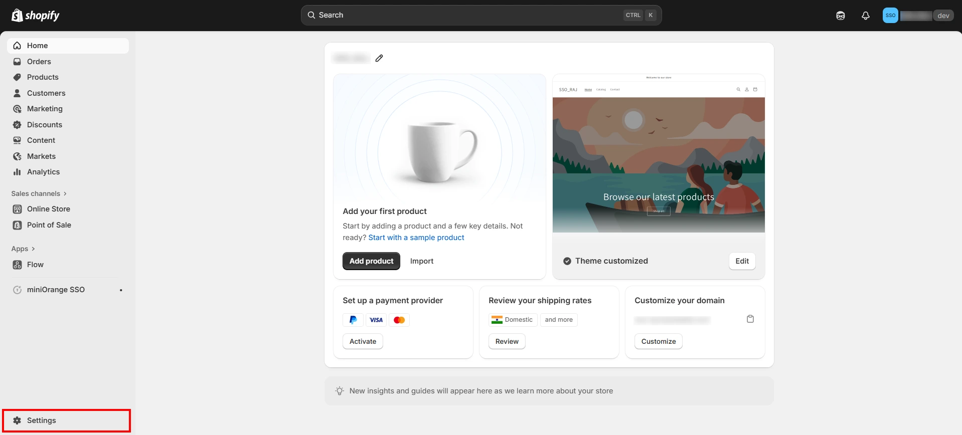 Allow Only SSO Customers to Complete Checkout - Navigate to Settings