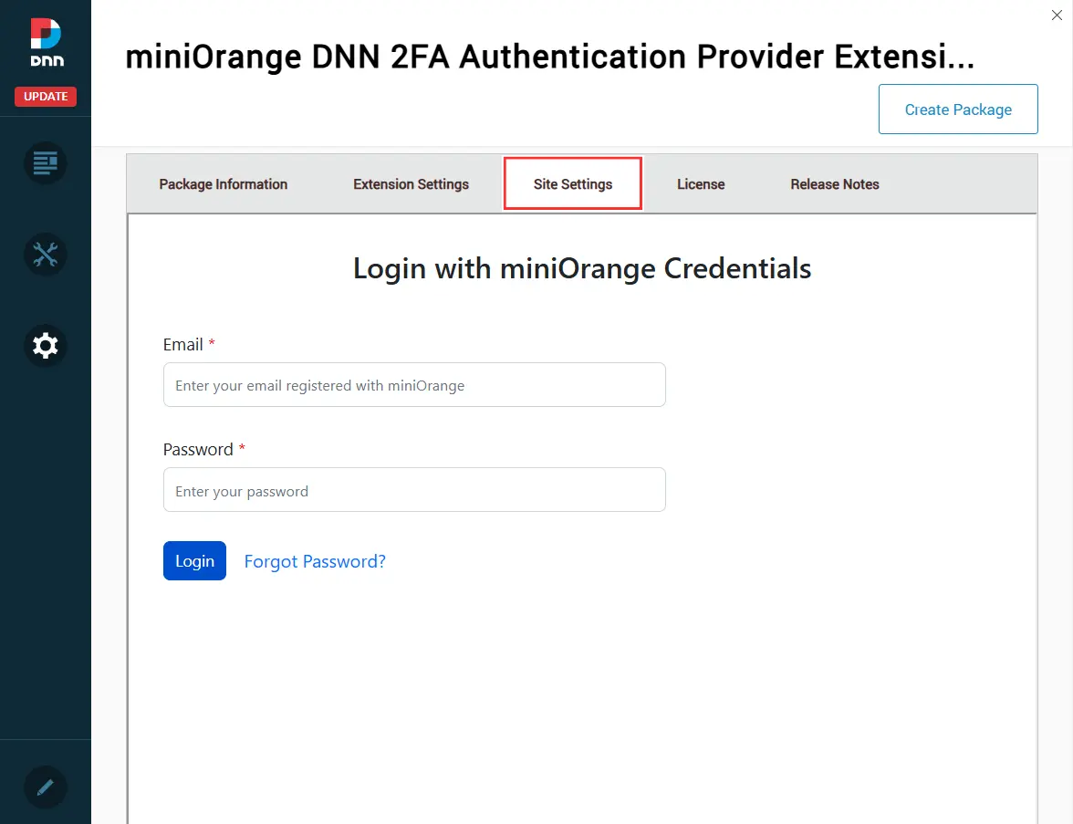 DNN 2FA Authentication Provider - Site Settings