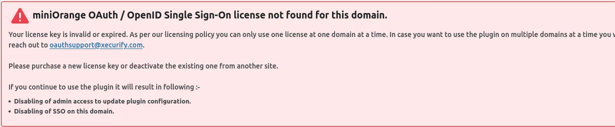 OAuth Single Sign-On domain error