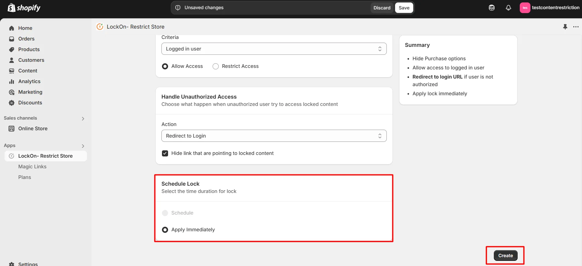 lock shopify store how to lock
