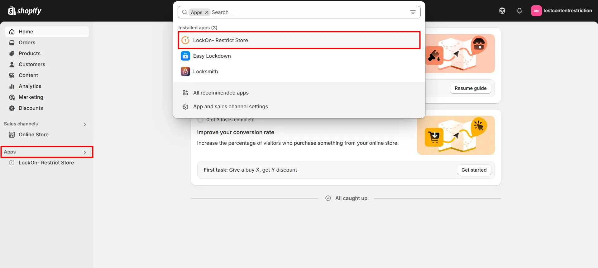 restrict store content based on location go to app
