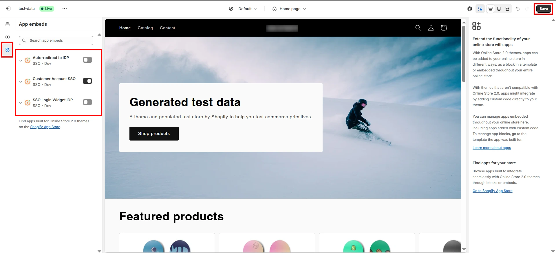 How to disable SSO on Shopify store
