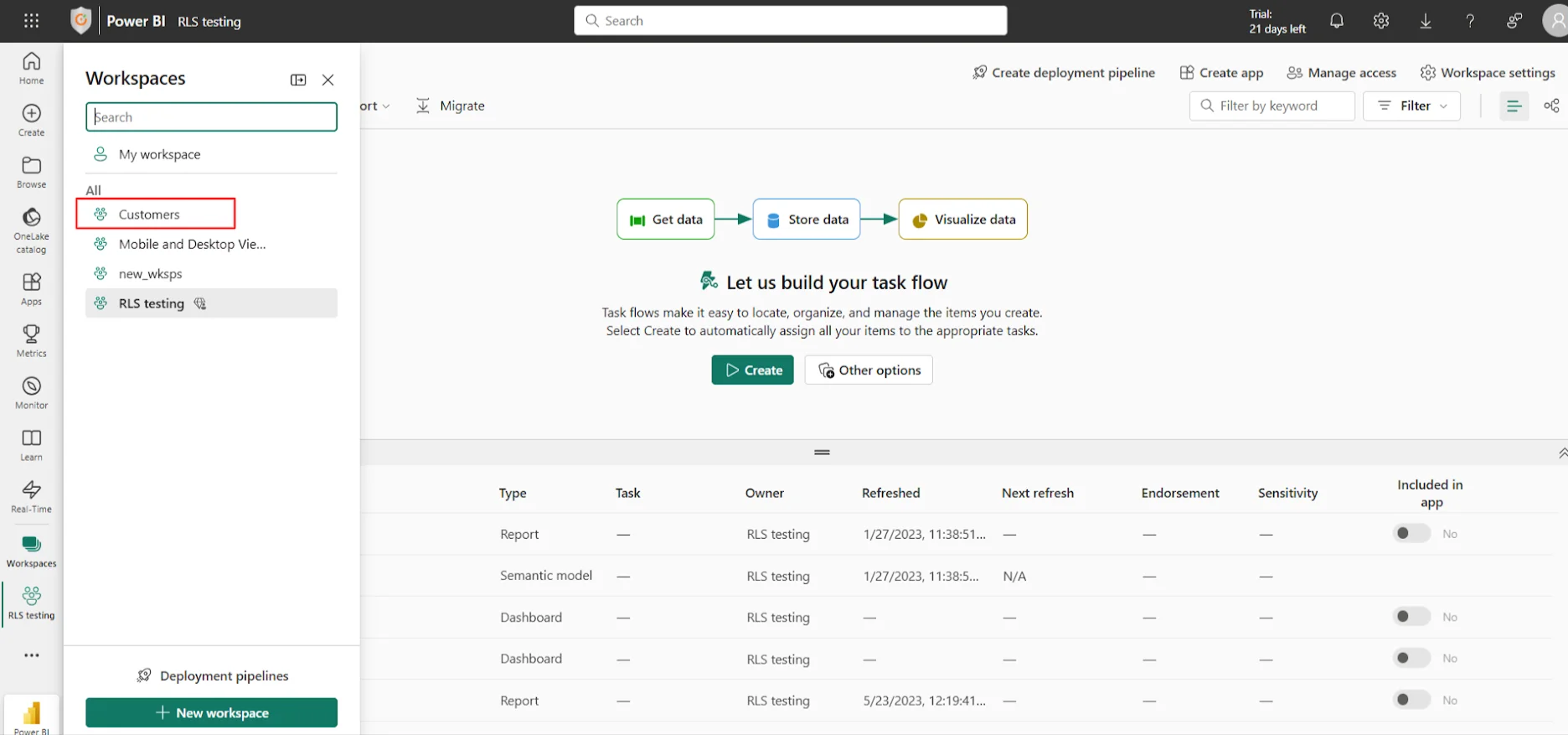 Select Workspaces