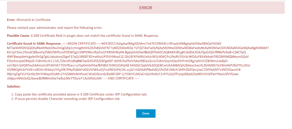 certificate mismatch